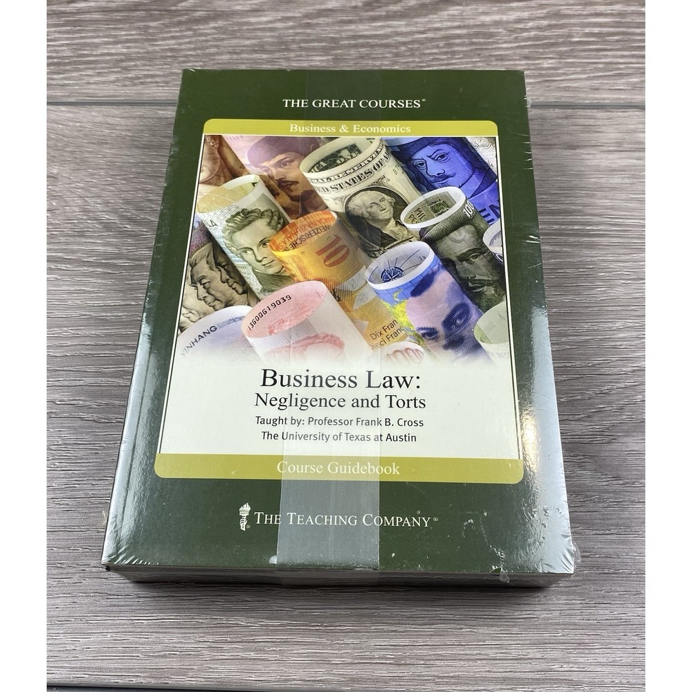 The Great Courses : Business Law : Negligence And Torts Book And Cd Set New